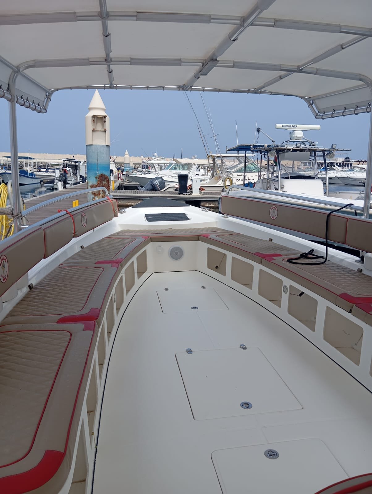 Boat on open water in Oman