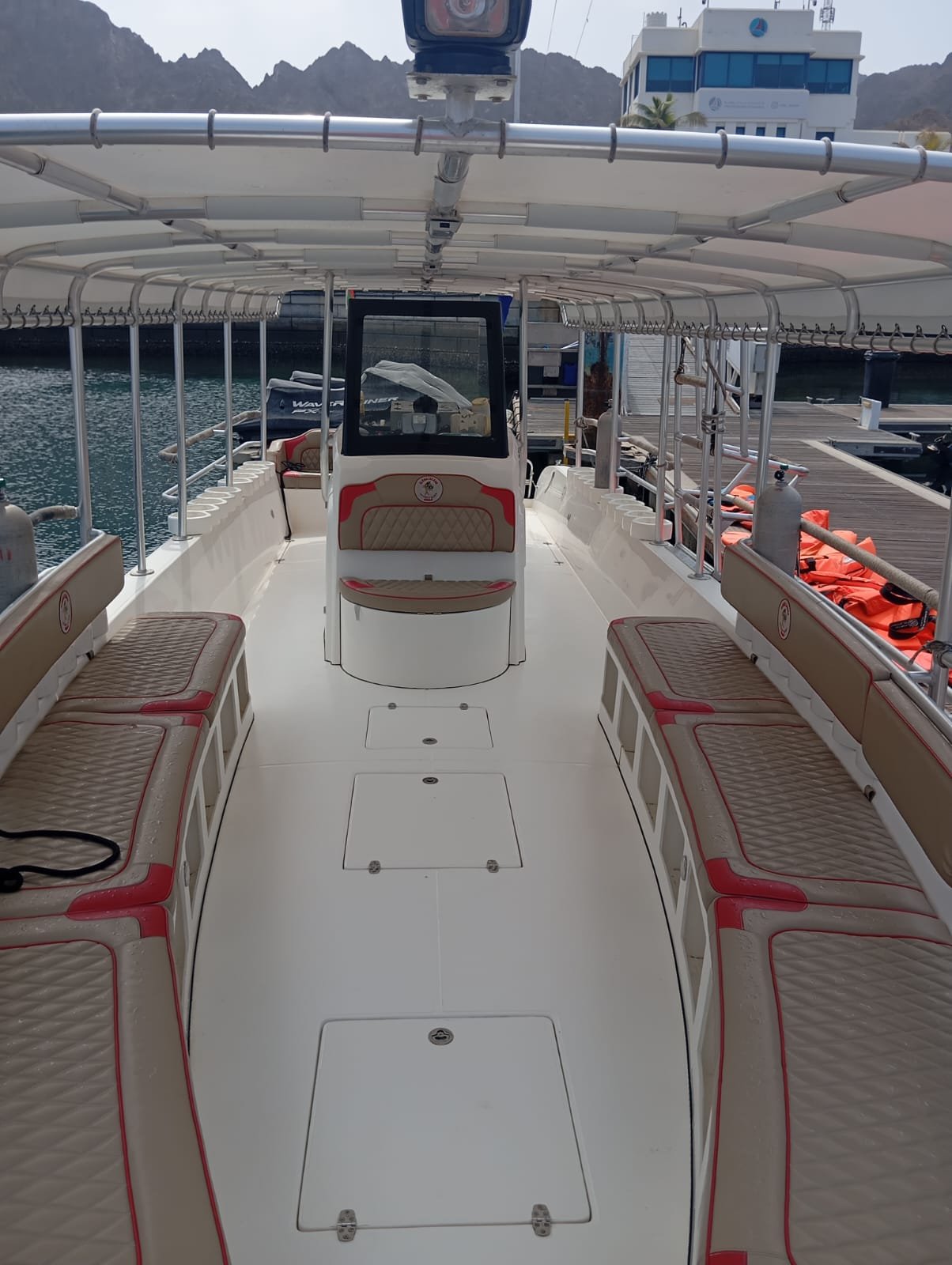 Boat trip setup in Oman