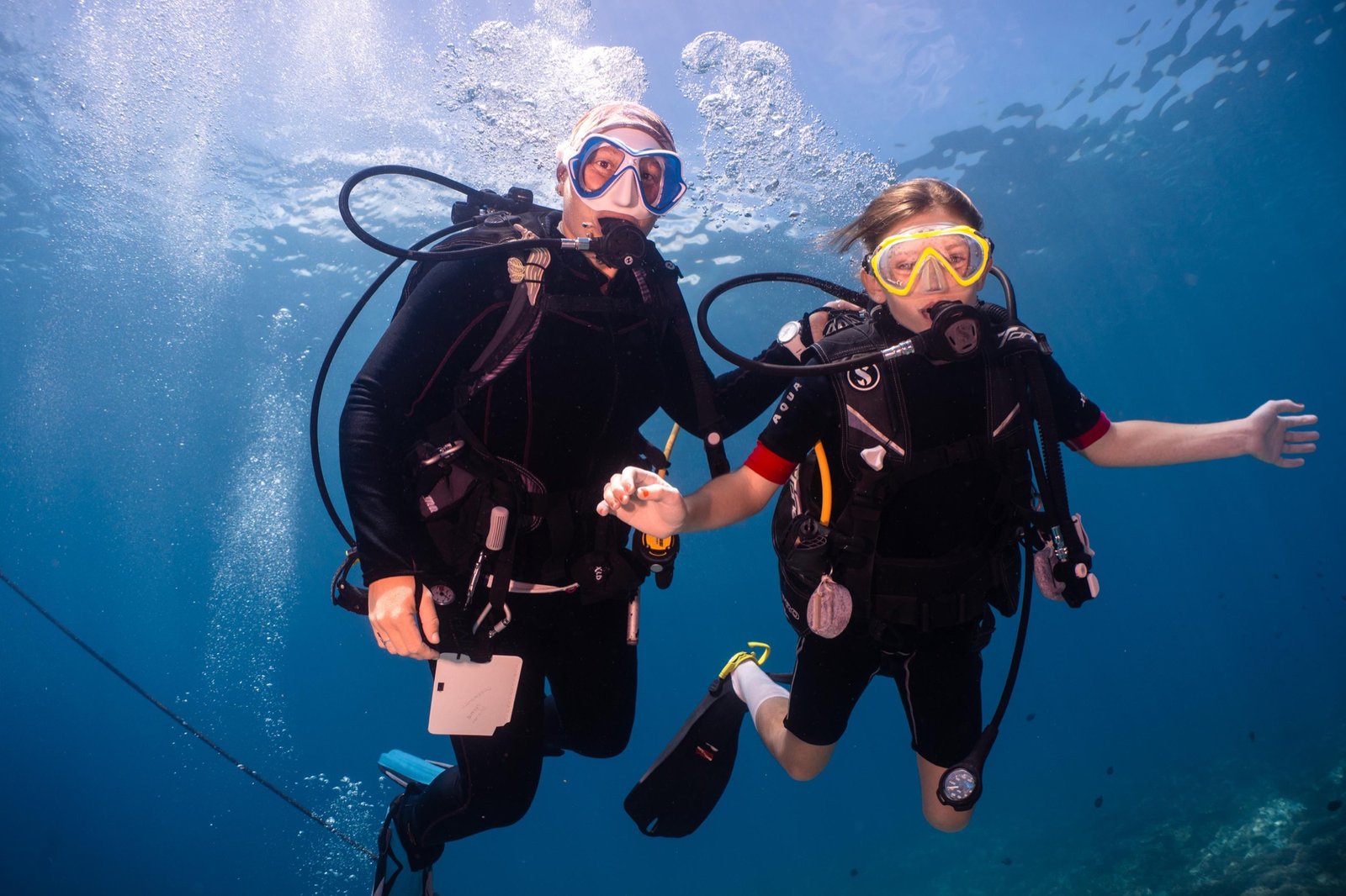 Beginner dive instructor support